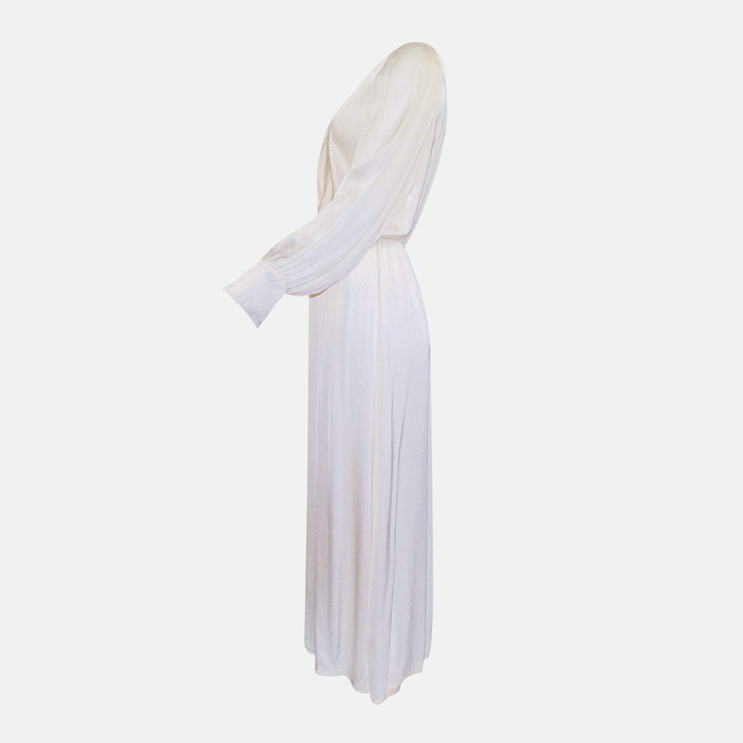 Delia Dress Cross front bodice gathred waist with long sleeve