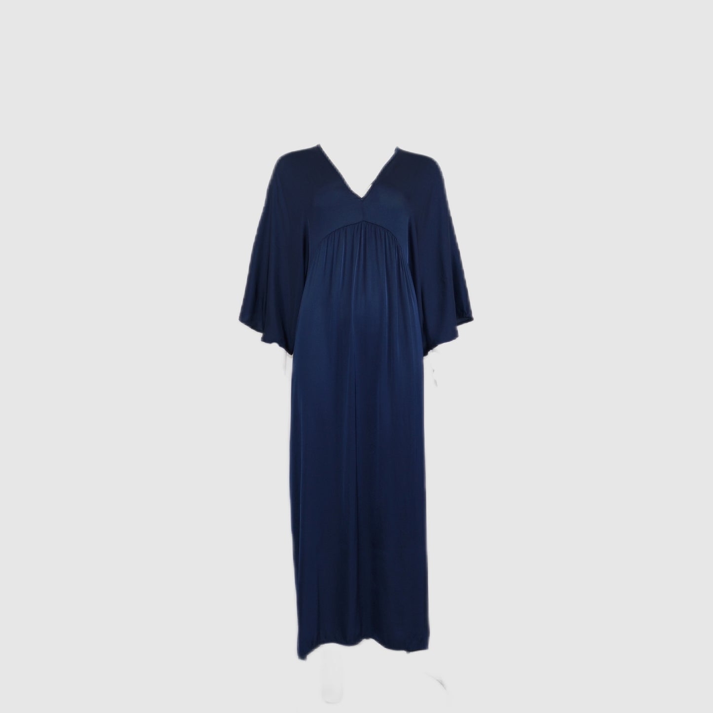 Lana Satin V-neck Drop 3/4 sleeve Cornflower blue