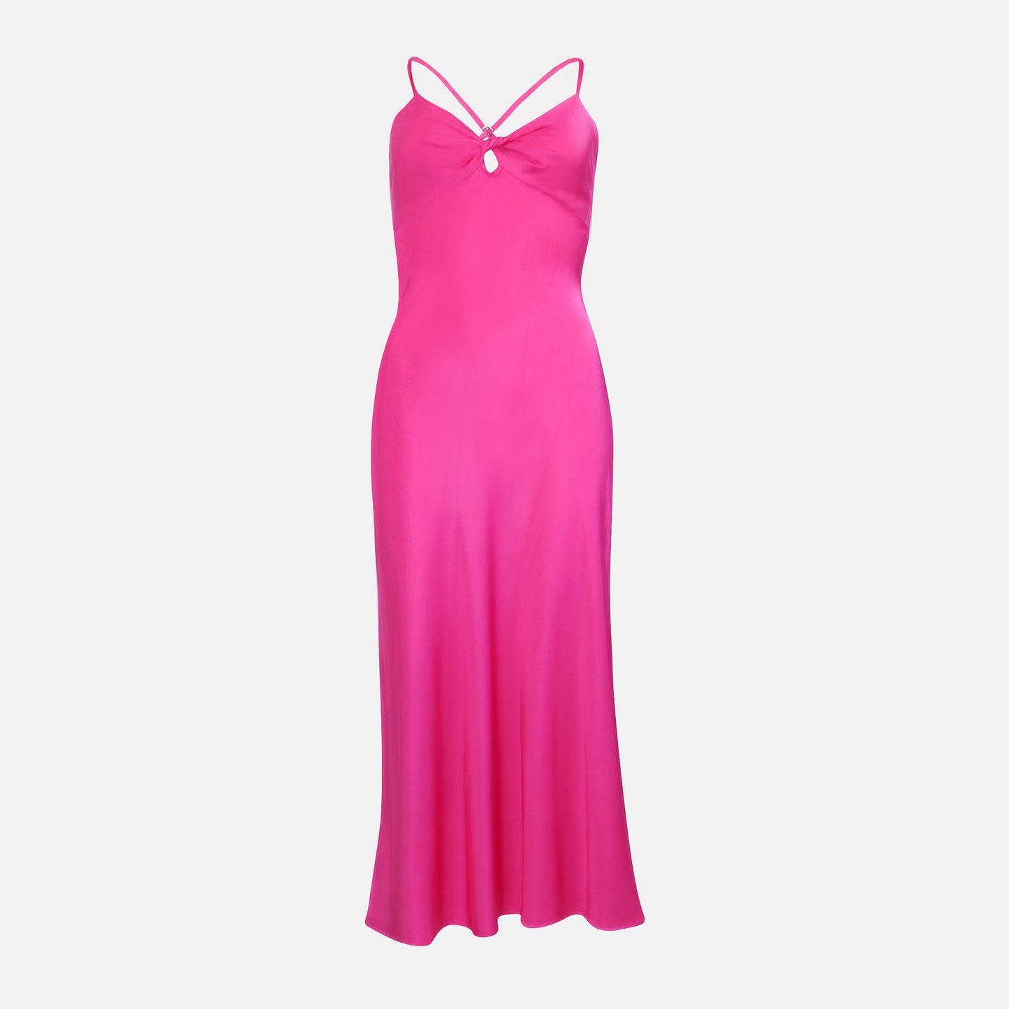 Cara Twist Front Dress Hyper Pink