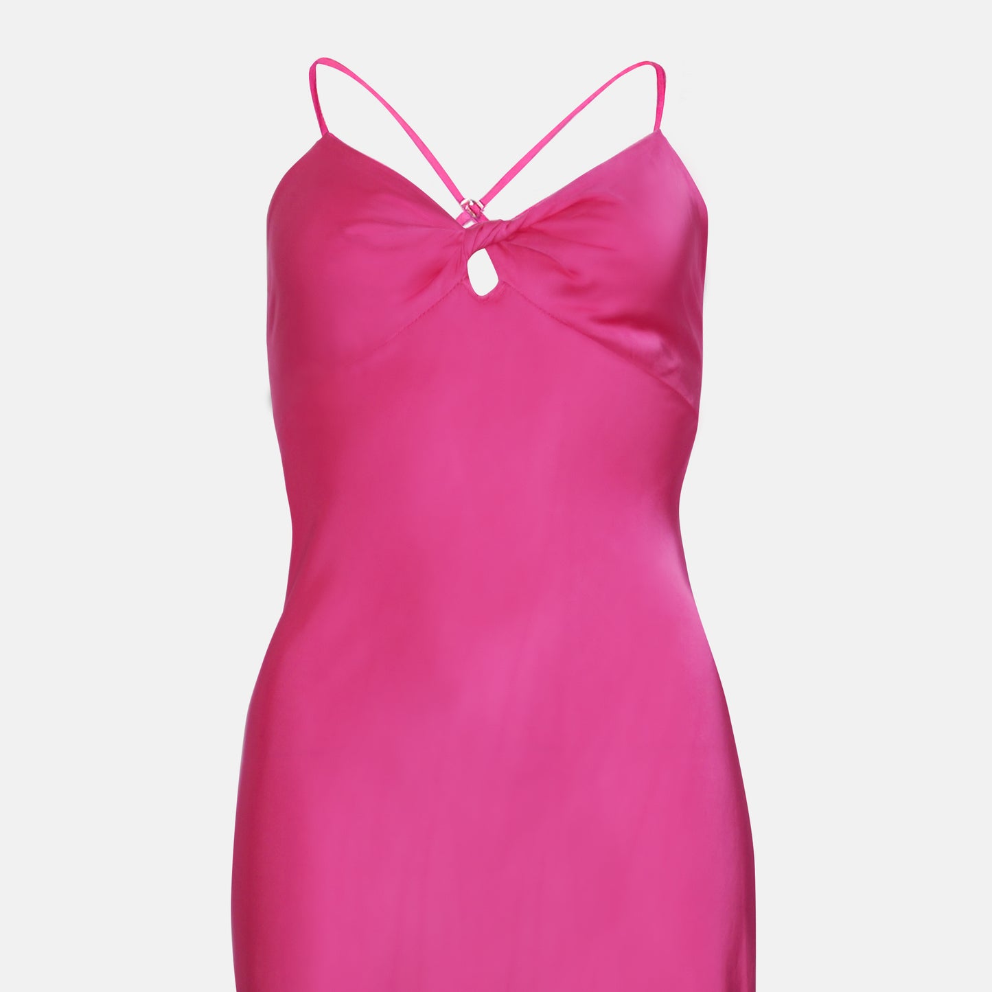 Cara Twist Front Dress Hyper Pink
