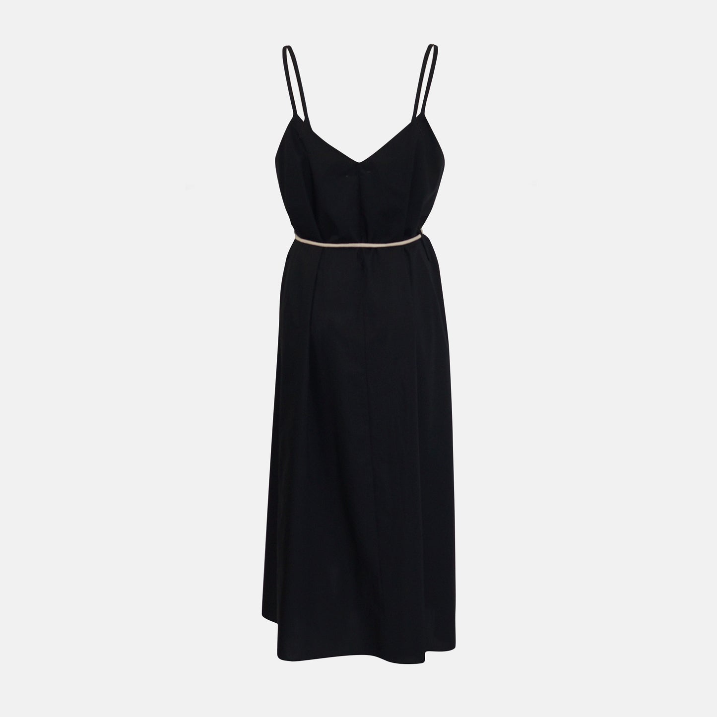 Lena V Neck A line Dress with rope belt
