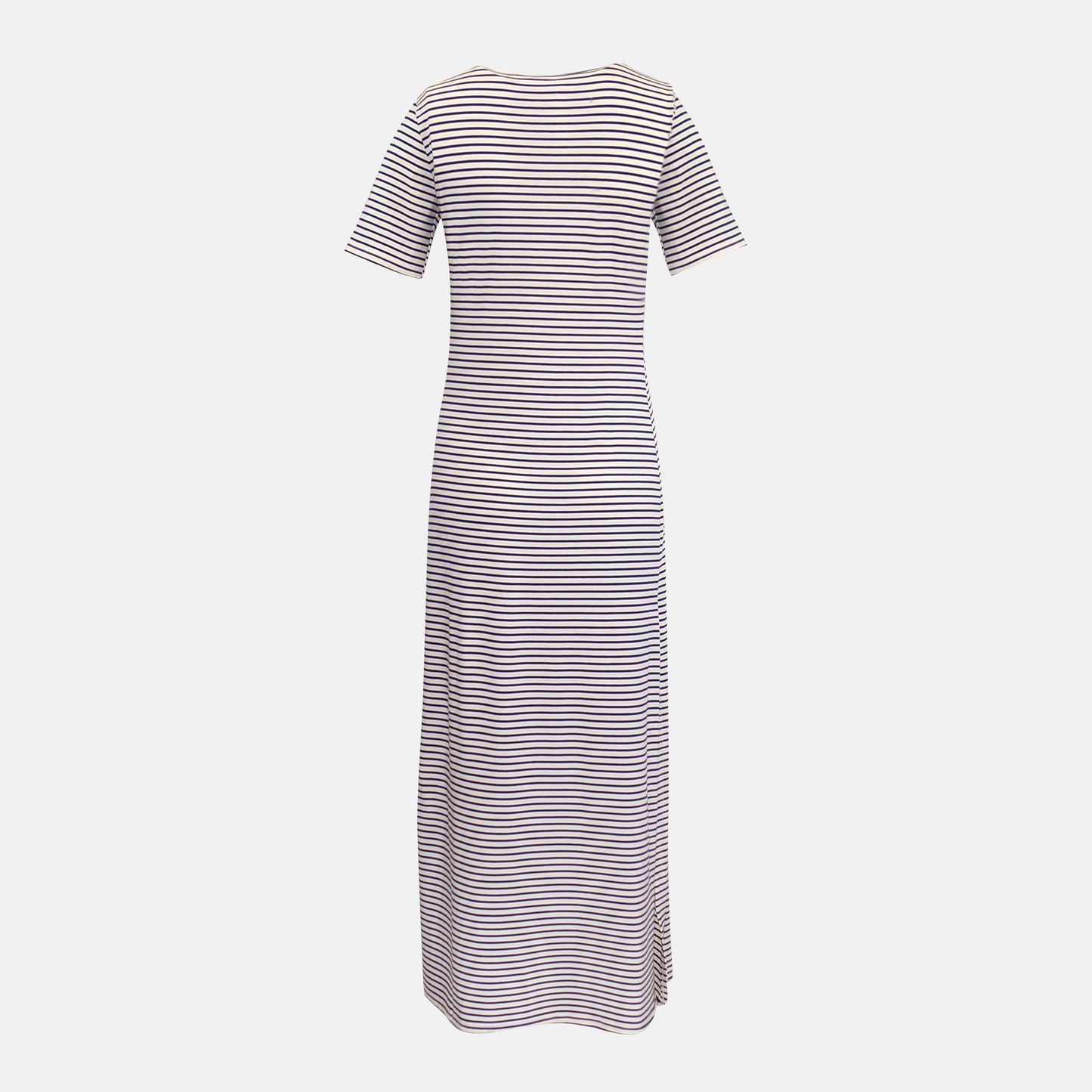 Marina Sailor stripe T-Shirt Maxi dress Navy stripe on cream