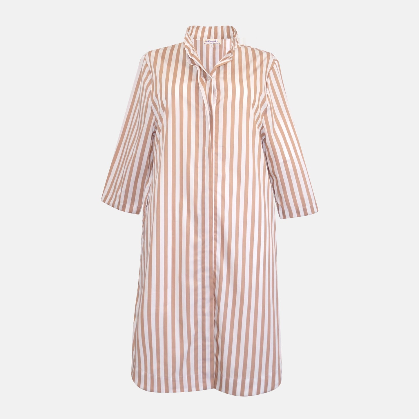 Avery Caramel  Stripe Shirt Dress