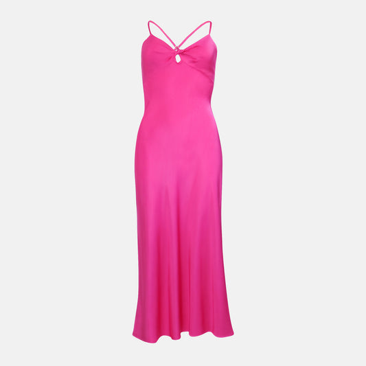 Cara	Twist Front Dress Hyper Pink