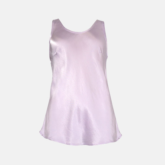 Raso  Satin round neck singlet Soft Pink