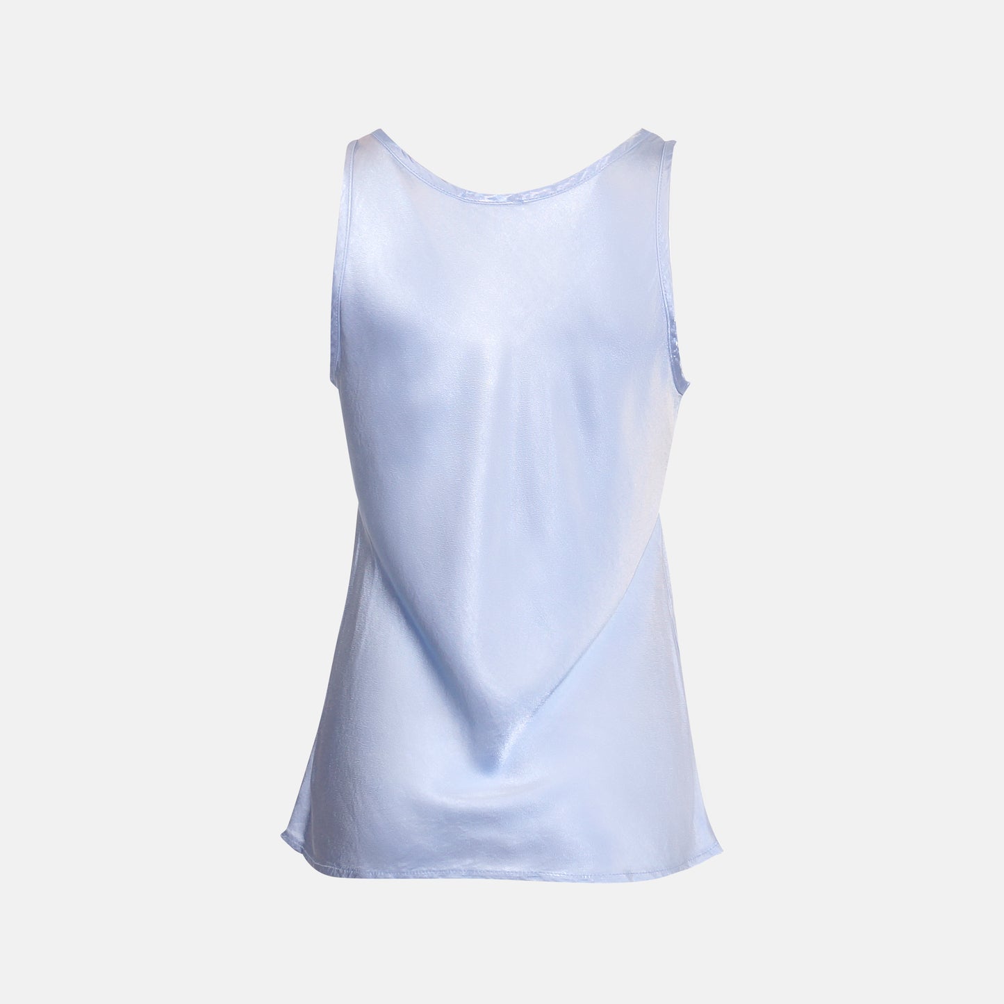 Raso  Satin round neck singlet Powder Blue