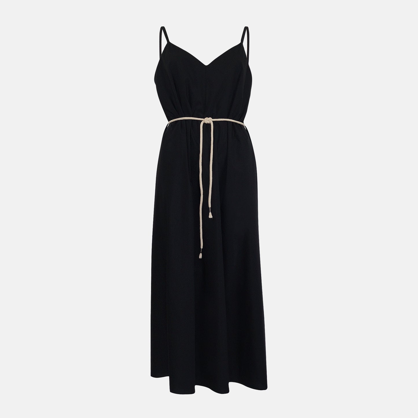 Lena	 V Neck A line Dress with rope belt